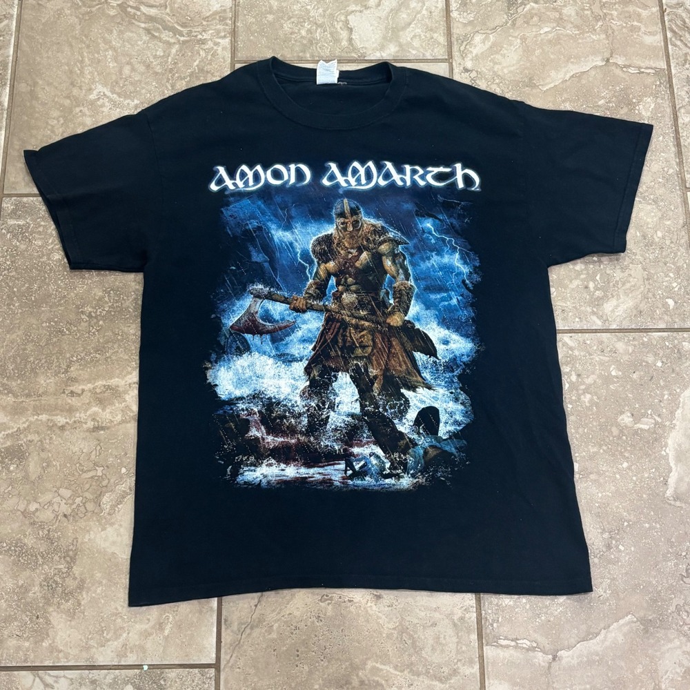 Amon Amarth North America Tour 2016 Band T-Shirt Black Viking Graphic Mens Large